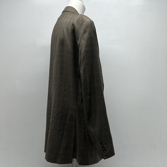 Peter Millar Suit Jacket Blazer Sports Coat Plaid Wool Tan Brown Mens Size 42R - Picture 4 of 11